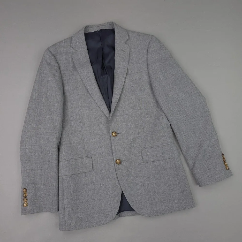 J Crew Blazer Mens 36 Short Gray Wool Thompson Classic Fit Suit Jacket Preppy